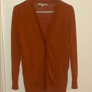 Fall orange cardigan